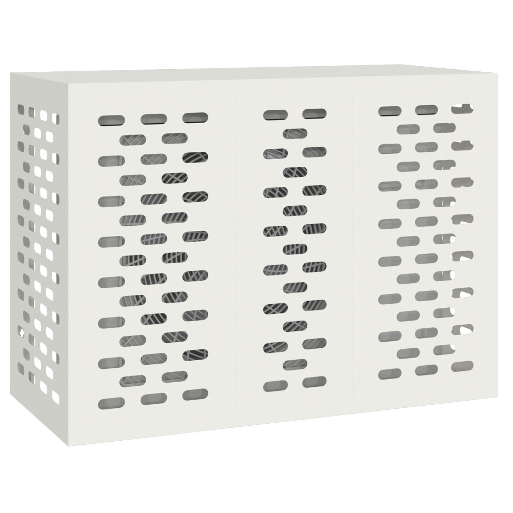 Produktbild för Täckning för Luftkonditionering Vit 110 x 50 x 80 cm Stål