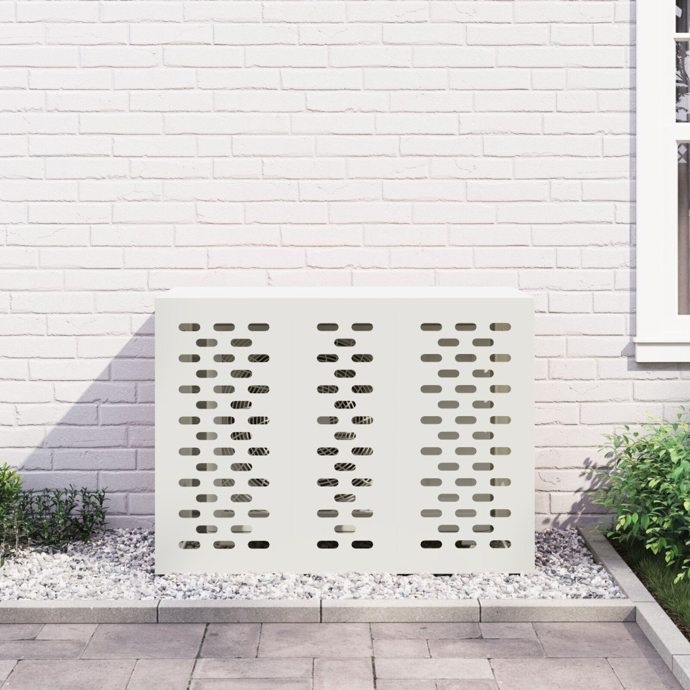 Produktbild för Täckning för Luftkonditionering Vit 110 x 50 x 80 cm Stål