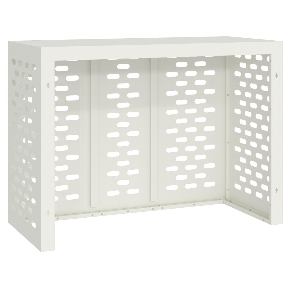 Produktbild för Täckning för Luftkonditionering Vit 110 x 50 x 80 cm Stål