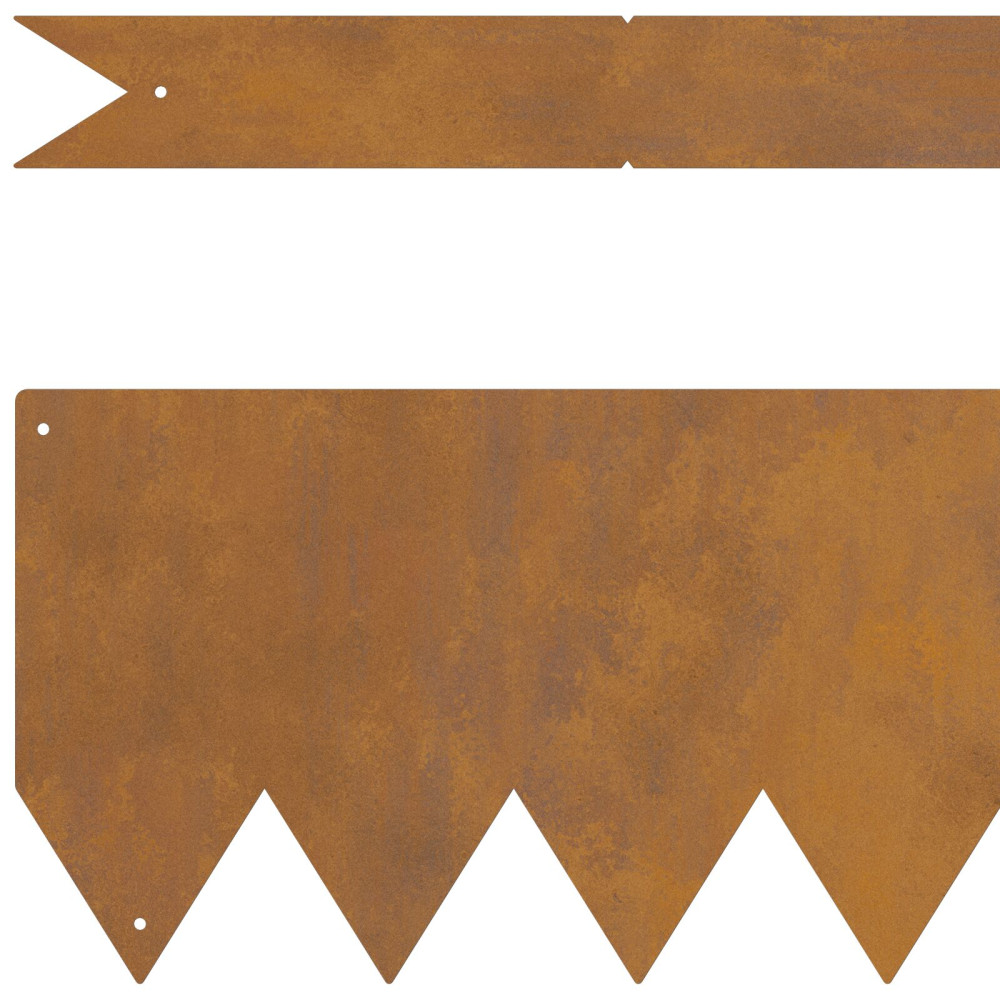 Produktbild för Kant för gräsmatta 30 pcs Rostig 100 x 0,05 x 15 cm
