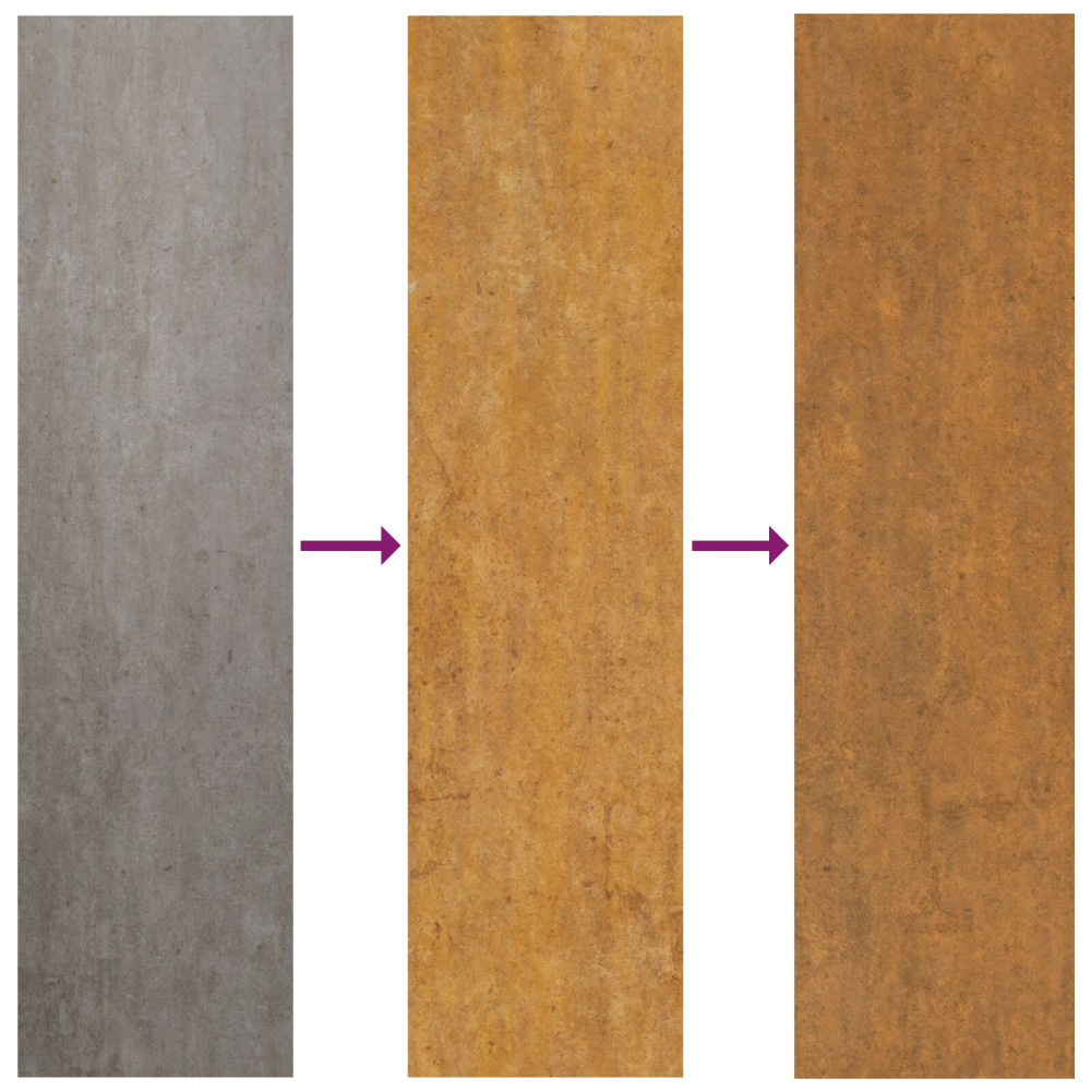 Produktbild för Kant för gräsmatta 30 pcs Rostig 100 x 0,05 x 15 cm