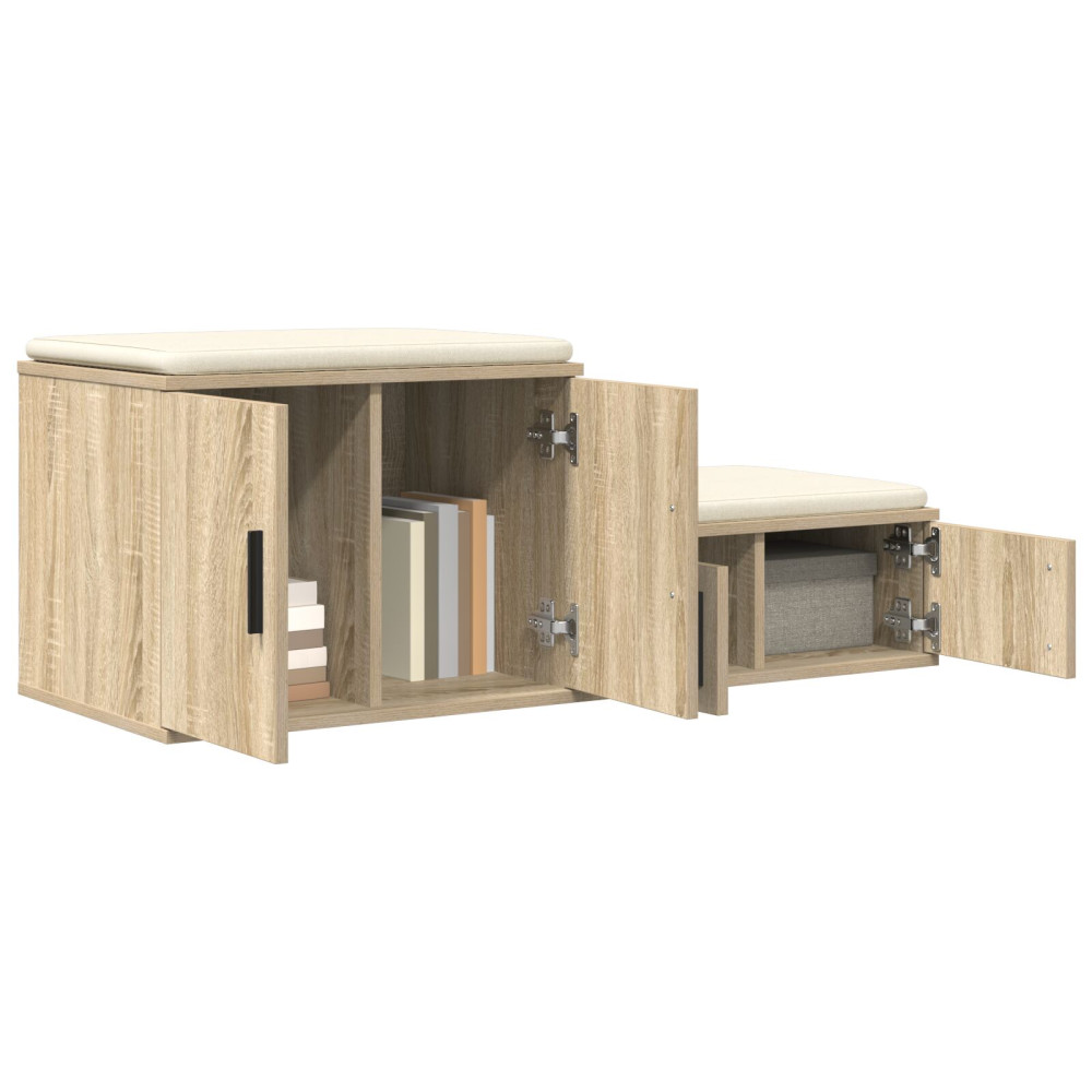Produktbild för Förvaringsskåp 2 pcs Sonoma-ek 118 x 41 x 40 cm Konstruerat trä