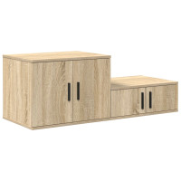 Produktbild för Förvaringsskåp 2 pcs Sonoma-ek 118 x 41 x 40 cm Konstruerat trä