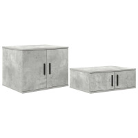Produktbild för Förvaringsskåp 2 pcs Betonggrå 118 x 41 x 40 cm Konstruerat trä