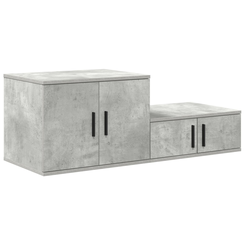 Produktbild för Förvaringsskåp 2 pcs Betonggrå 118 x 41 x 40 cm Konstruerat trä