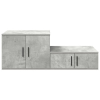 Produktbild för Förvaringsskåp 2 pcs Betonggrå 118 x 41 x 40 cm Konstruerat trä
