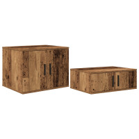 Produktbild för Förvaringsskåp 2 pcs Gammalt trä 118 x 41 x 40 cm