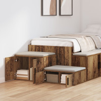 Produktbild för Förvaringsskåp 2 pcs Gammalt trä 118 x 41 x 40 cm