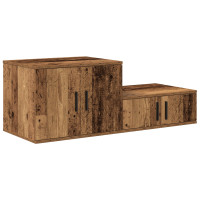 Produktbild för Förvaringsskåp 2 pcs Gammalt trä 118 x 41 x 40 cm