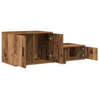 Produktbild för Förvaringsskåp 2 pcs Gammalt trä 118 x 41 x 40 cm