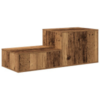 Produktbild för Förvaringsskåp 2 pcs Gammalt trä 118 x 41 x 40 cm