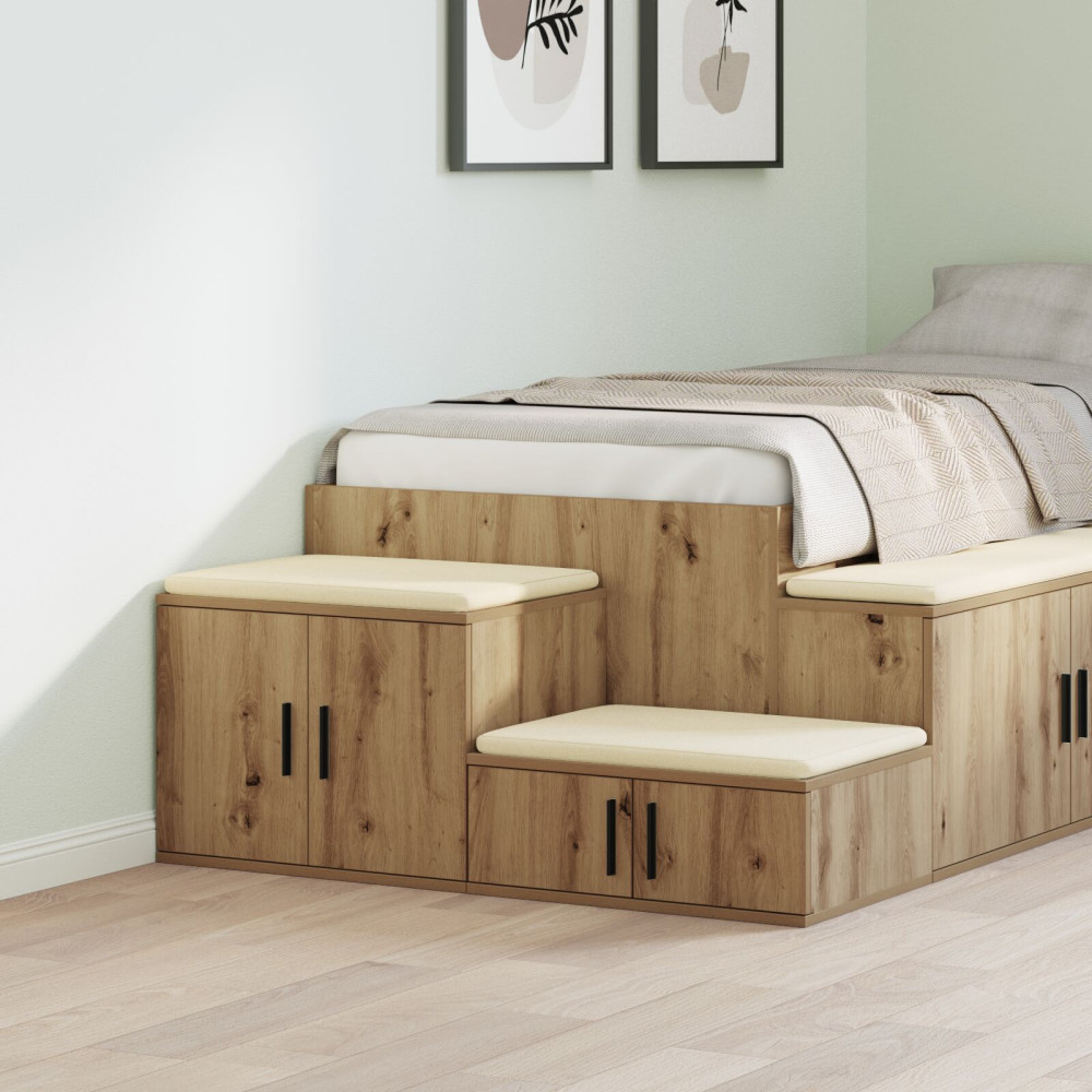 Produktbild för Förvaringsskåp 2 pcs Artisan Ek 118 x 41 x 40 cm