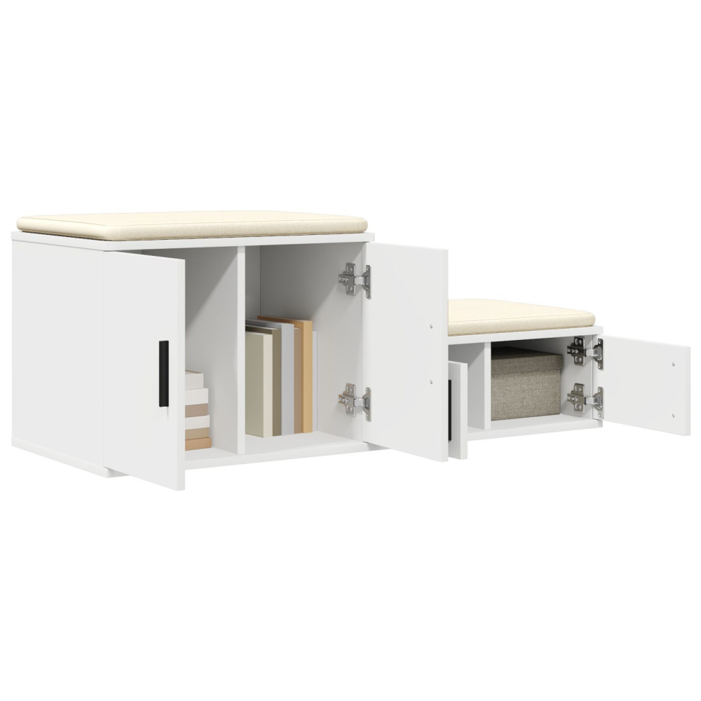 Produktbild för Förvaringsskåp 2 pcs Vit 108 x 41 x 40 cm Konstruerat trä