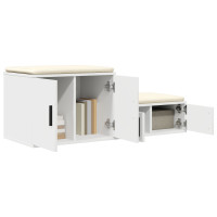 Produktbild för Förvaringsskåp 2 pcs Vit 108 x 41 x 40 cm Konstruerat trä