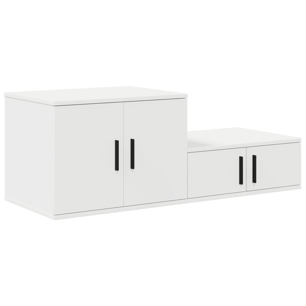 Produktbild för Förvaringsskåp 2 pcs Vit 108 x 41 x 40 cm Konstruerat trä