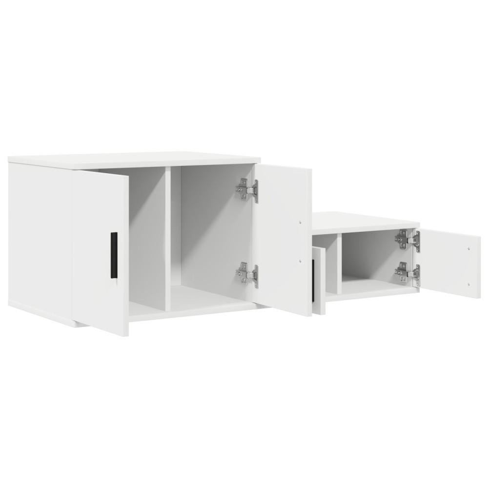 Produktbild för Förvaringsskåp 2 pcs Vit 108 x 41 x 40 cm Konstruerat trä