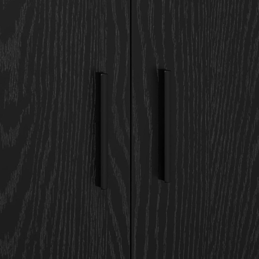 Produktbild för Förvaringsskåp 2 pcs Svart Ek 108 x 41 x 40 cm Konstruerat trä