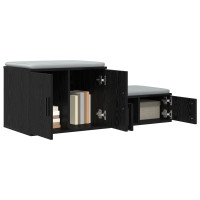 Produktbild för Förvaringsskåp 2 pcs Svart Ek 108 x 41 x 40 cm Konstruerat trä