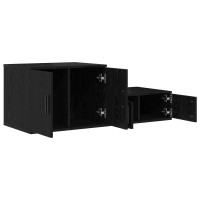 Produktbild för Förvaringsskåp 2 pcs Svart Ek 108 x 41 x 40 cm Konstruerat trä