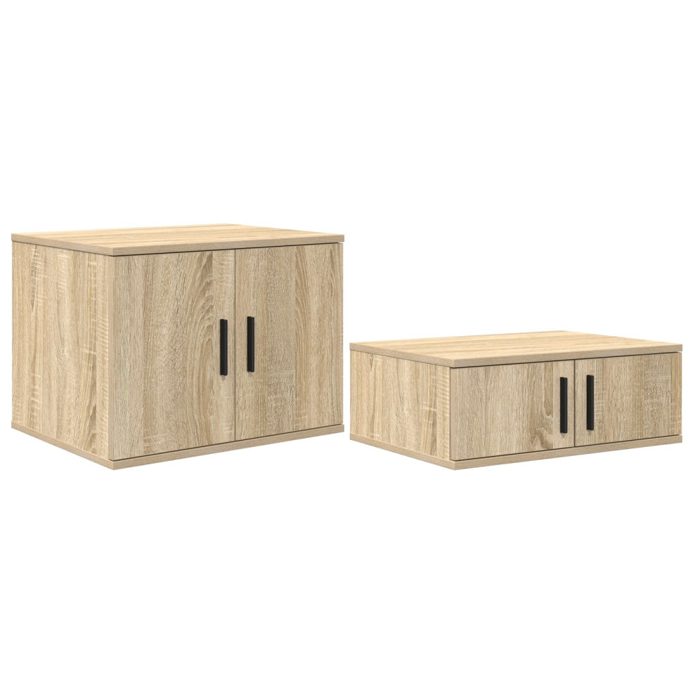 Produktbild för Förvaringsskåp 2 pcs Sonoma-ek 108 x 41 x 40 cm Konstruerat trä