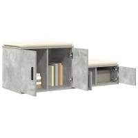 Produktbild för Förvaringsskåp 2 pcs Betonggrå 108 x 41 x 40 cm Konstruerat trä