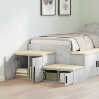 Produktbild för Förvaringsskåp 2 pcs Betonggrå 108 x 41 x 40 cm Konstruerat trä