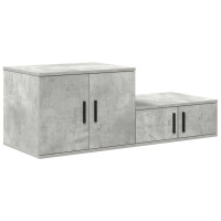 Produktbild för Förvaringsskåp 2 pcs Betonggrå 108 x 41 x 40 cm Konstruerat trä