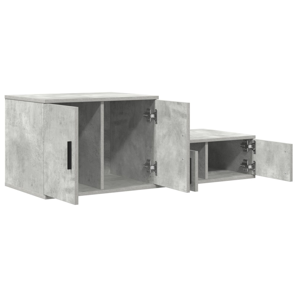 Produktbild för Förvaringsskåp 2 pcs Betonggrå 108 x 41 x 40 cm Konstruerat trä