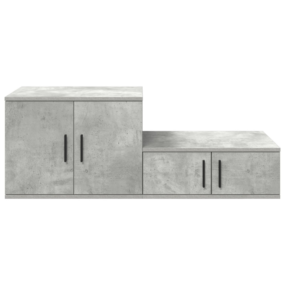 Produktbild för Förvaringsskåp 2 pcs Betonggrå 108 x 41 x 40 cm Konstruerat trä