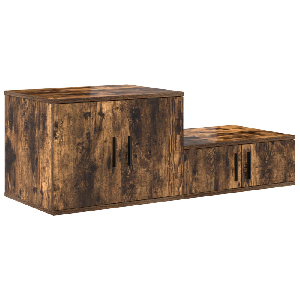 Produktbild för Förvaringsskåp 2 pcs Rökt ek 108 x 41 x 40 cm Konstruerat trä