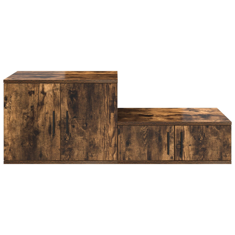 Produktbild för Förvaringsskåp 2 pcs Rökt ek 108 x 41 x 40 cm Konstruerat trä