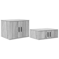 Produktbild för Förvaringsskåp 2 pcs Grå Sonoma 108 x 41 x 40 cm