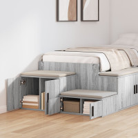 Produktbild för Förvaringsskåp 2 pcs Grå Sonoma 108 x 41 x 40 cm