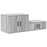 Produktbild för Förvaringsskåp 2 pcs Grå Sonoma 108 x 41 x 40 cm