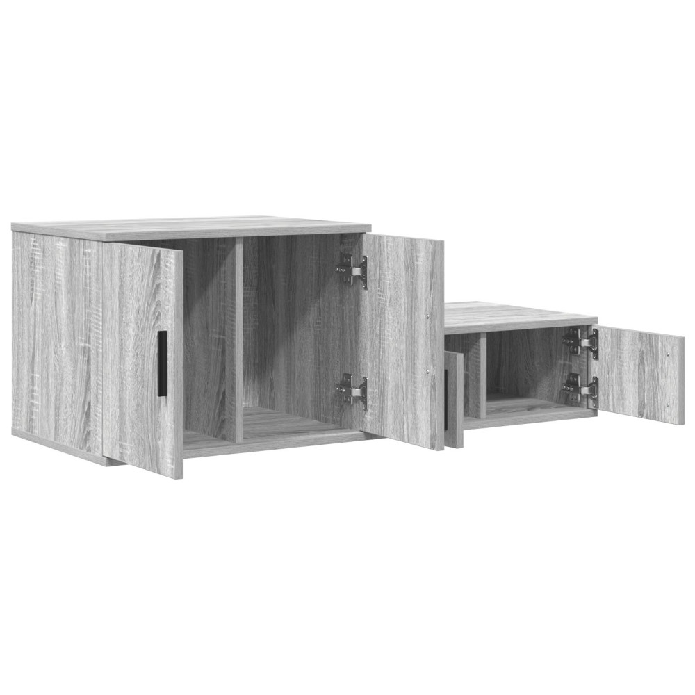 Produktbild för Förvaringsskåp 2 pcs Grå Sonoma 108 x 41 x 40 cm