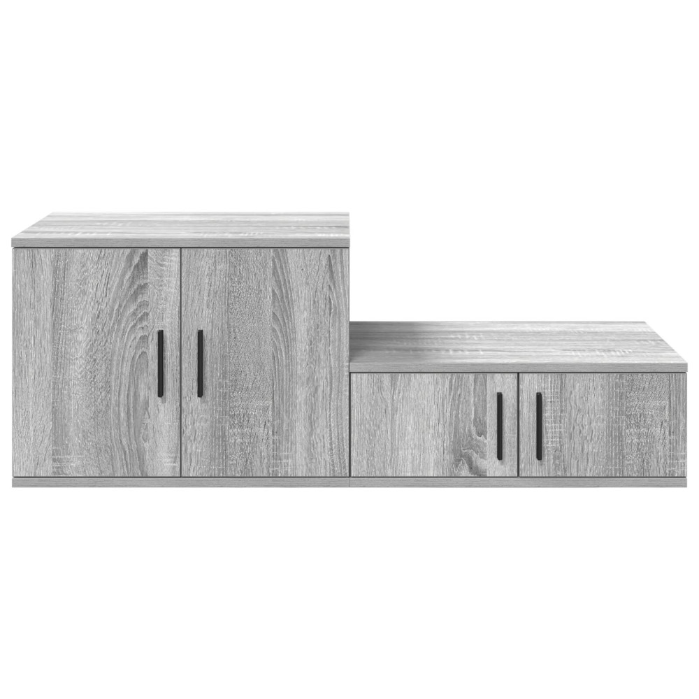 Produktbild för Förvaringsskåp 2 pcs Grå Sonoma 108 x 41 x 40 cm