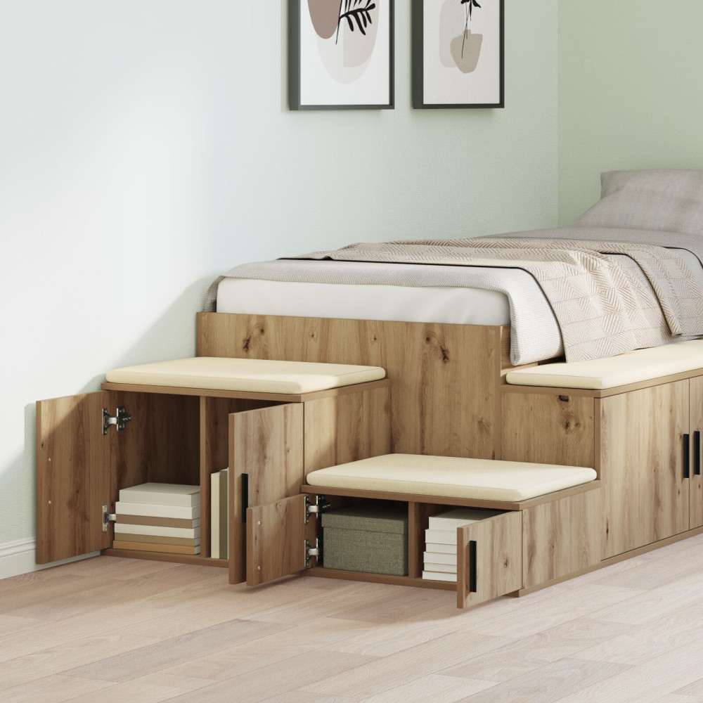Produktbild för Förvaringsskåp 2 pcs Artisan Ek 108 x 41 x 40 cm