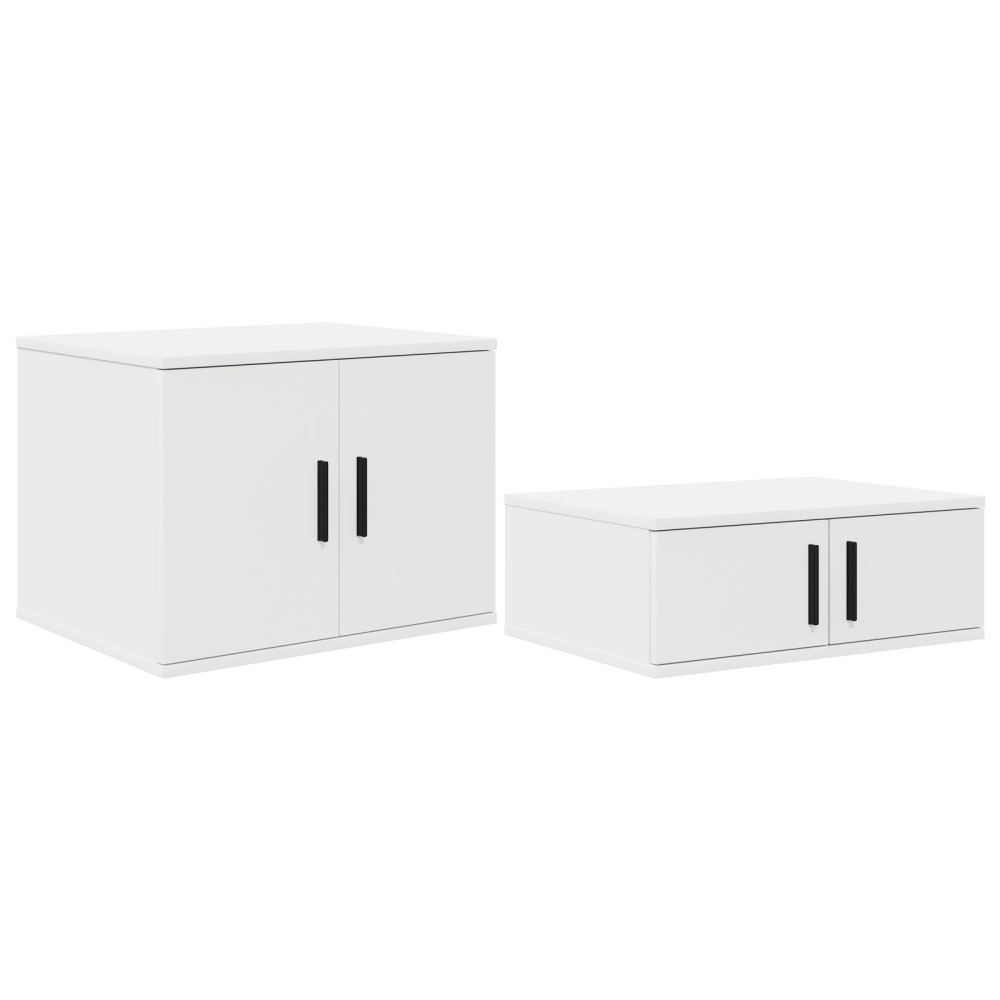 Produktbild för Förvaringsskåp 2 pcs Vit 103 x 41 x 40 cm Konstruerat trä
