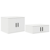 Produktbild för Förvaringsskåp 2 pcs Vit 103 x 41 x 40 cm Konstruerat trä