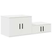 Produktbild för Förvaringsskåp 2 pcs Vit 103 x 41 x 40 cm Konstruerat trä