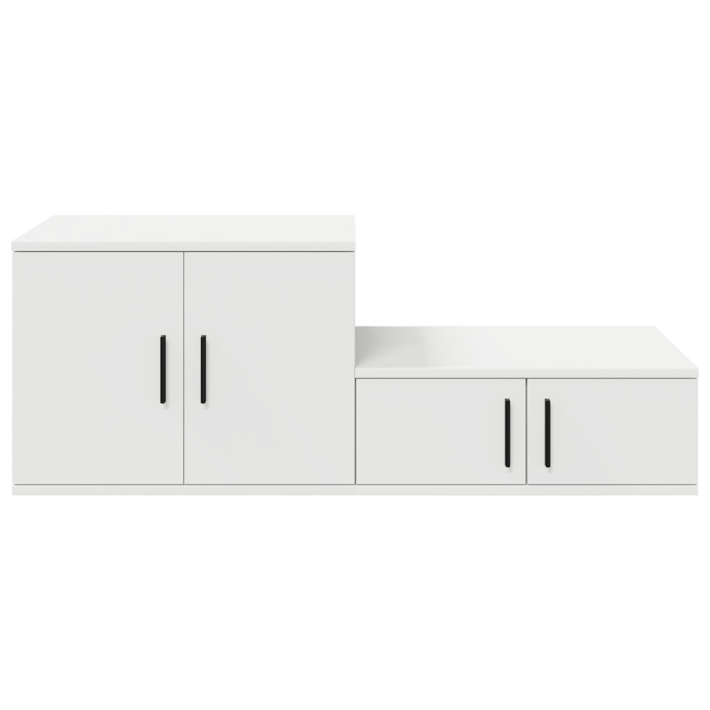 Produktbild för Förvaringsskåp 2 pcs Vit 103 x 41 x 40 cm Konstruerat trä
