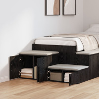 Produktbild för Förvaringsskåp 2 pcs Svart Ek 103 x 41 x 40 cm Konstruerat trä
