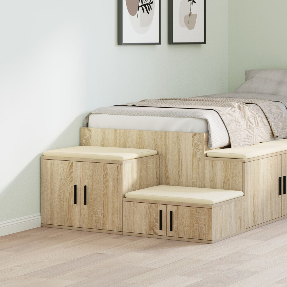 Produktbild för Förvaringsskåp 2 pcs Sonoma-ek 103 x 41 x 40 cm Konstruerat trä