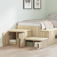 Produktbild för Förvaringsskåp 2 pcs Sonoma-ek 103 x 41 x 40 cm Konstruerat trä