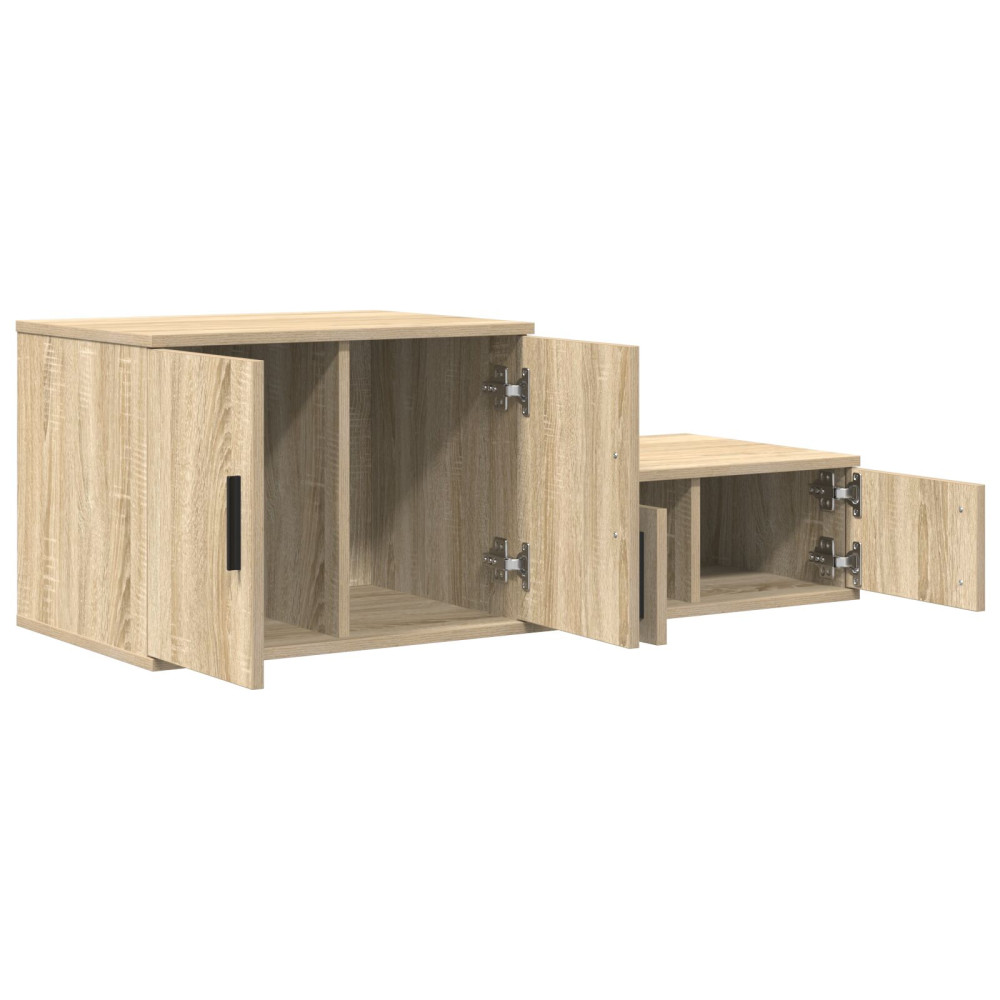 Produktbild för Förvaringsskåp 2 pcs Sonoma-ek 103 x 41 x 40 cm Konstruerat trä