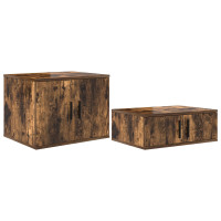 Produktbild för Förvaringsskåp 2 pcs Rökt ek 103 x 41 x 40 cm Konstruerat trä