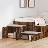 Produktbild för Förvaringsskåp 2 pcs Rökt ek 103 x 41 x 40 cm Konstruerat trä