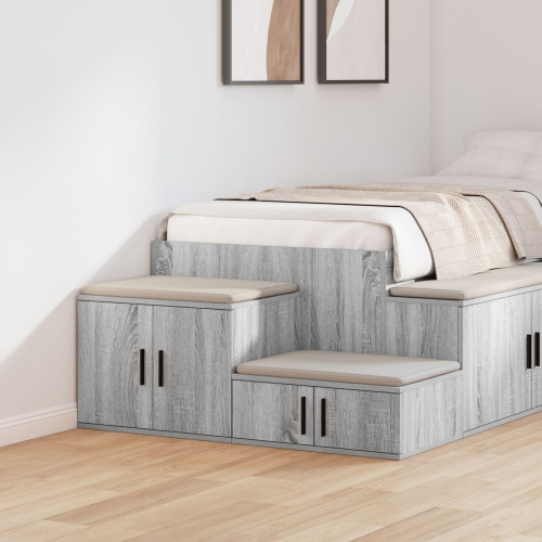 vidaXL Förvaringsskåp 2 pcs Grå Sonoma 103 x 41 x 40 cm