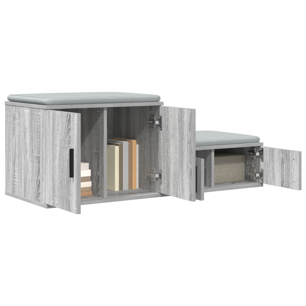 Produktbild för Förvaringsskåp 2 pcs Grå Sonoma 103 x 41 x 40 cm