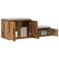 Produktbild för Förvaringsskåp 2 pcs Gammalt trä 103 x 41 x 40 cm